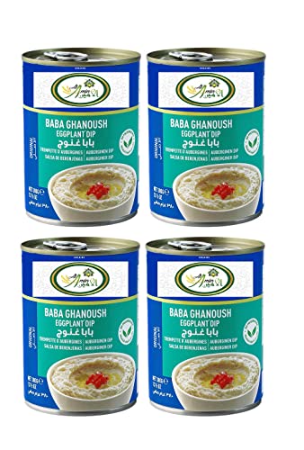 Eggplant Dip Baba Ghanoush (Ready to Eat) 4 Cans 29 oz. (820 g) each بابا غنوج