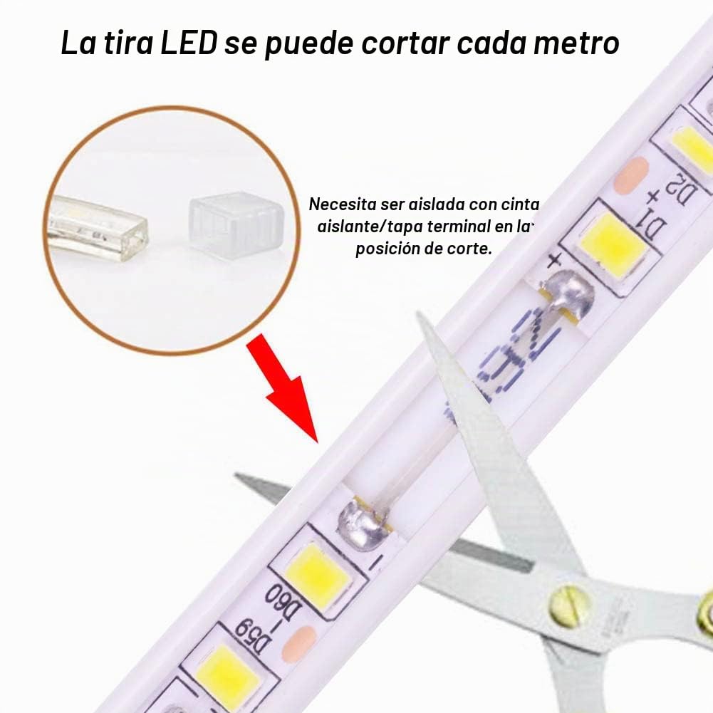 pcning Tira LED 220V 20M 3000K, 5730 Tiras LED 220V sin Transformador Blanco Calido 20 Metros Para Interior Exterior (Blanco Cálido, 20M)