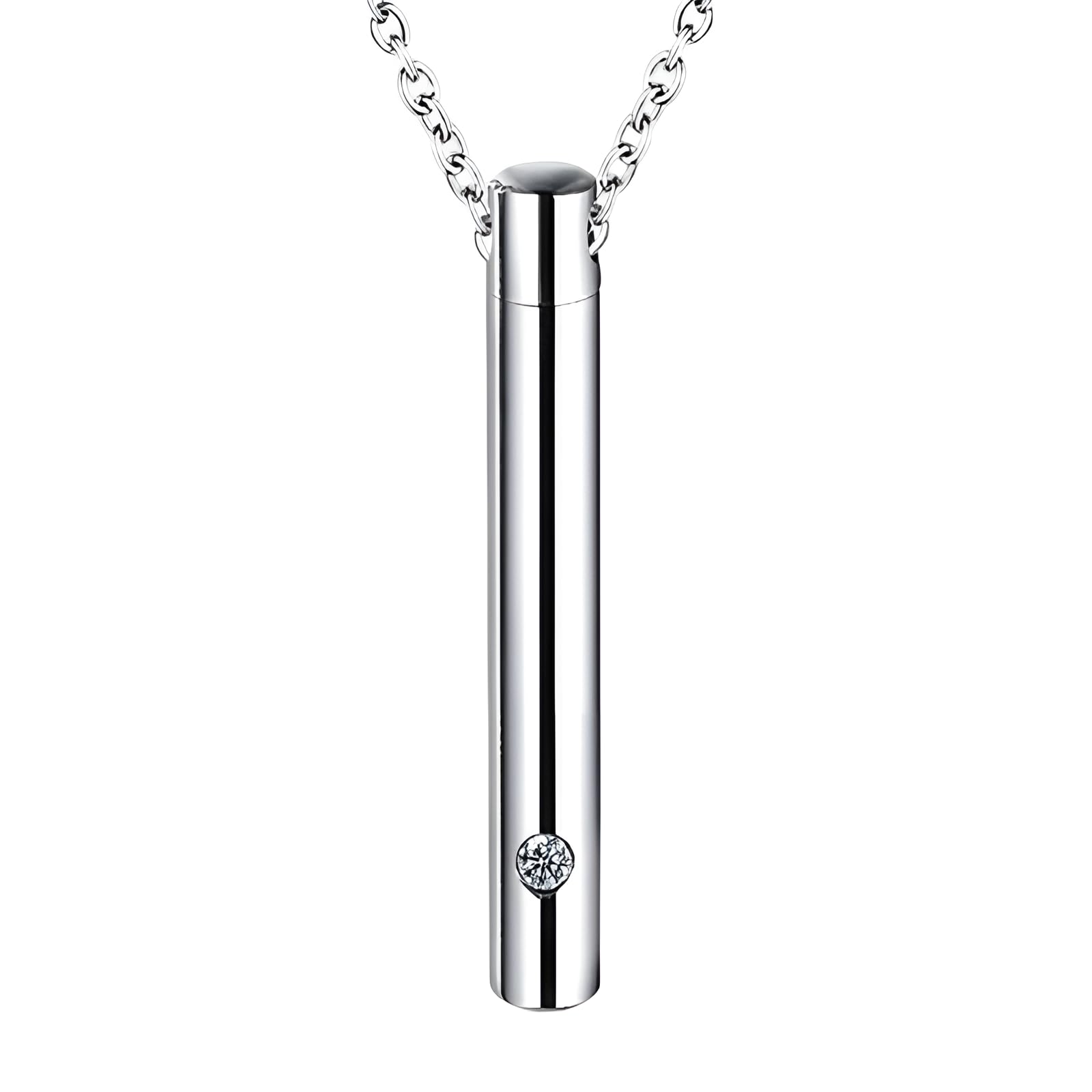 Flacon cylindre commémoratif et collier de cendres pour animaux - 7