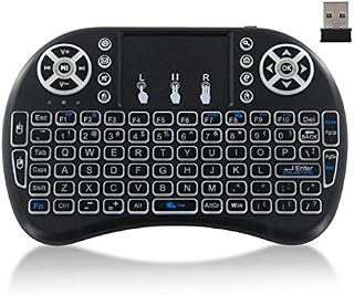 Mini Wireless Keyboard with TouchPad - Portable QWERTY Keypad, XINKSD Backlit Keyboard