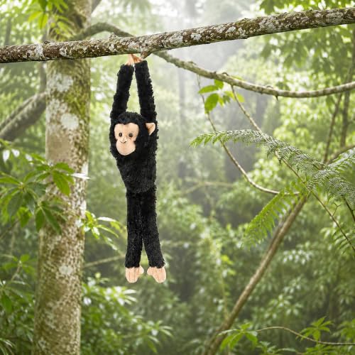Wild Republic 15260 - Hanging Monkey Schimpanse Plüsch-Affe, 51 cm – Ansicht 4