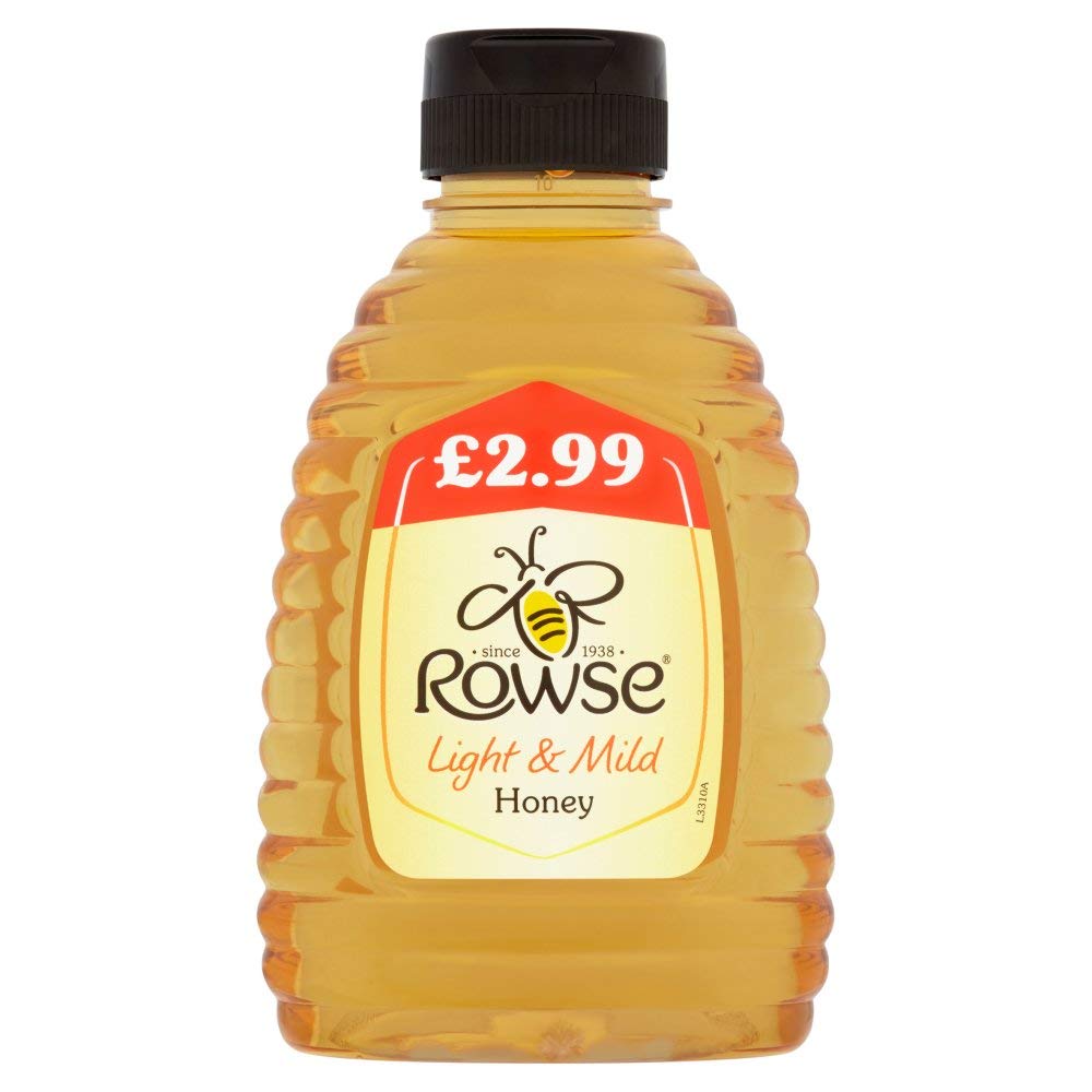 Rowse Lekki i łagodny miód wyciskający (340 g) - opakowanie 6 szt.