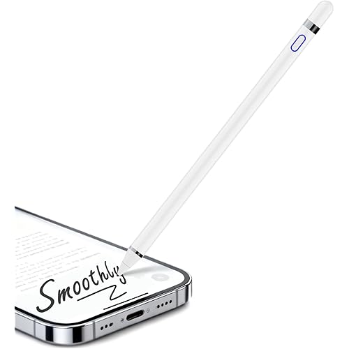 Stylus Pen for iPhone 13-17: Writes Smoothly with 1ms Responds - Fully Charges in 1-Hour for One Week Office/Business Trip - Meeting/File/Charts Precise Pointing