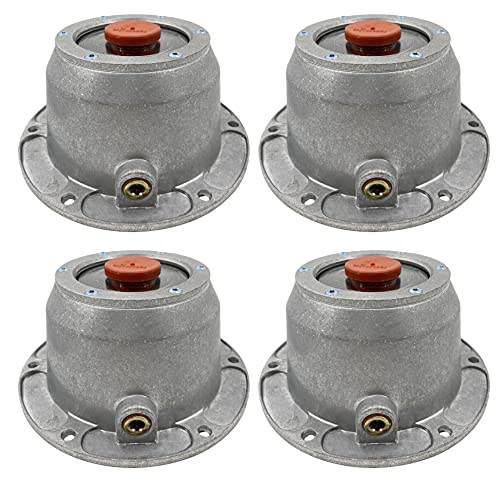Torque 4 PCS 3434195 Aluminum Hub Caps for Trailer Axle (Replaces Stemco 343-4195, SKF 1696)