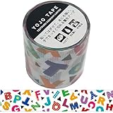 包む マスキング デザインテープ カラフルアルファベット 45mm 9-100-4