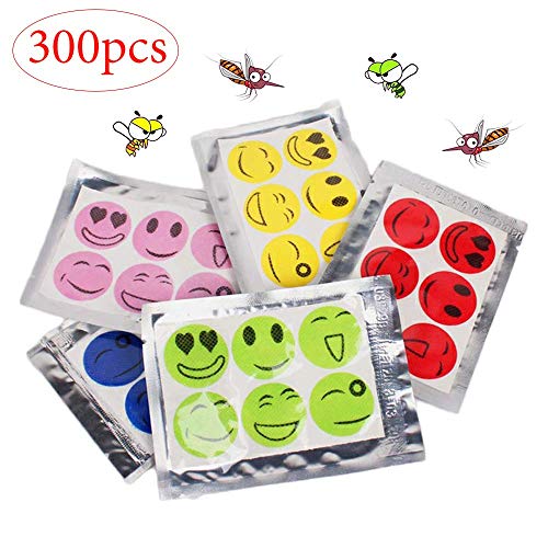 Gudotra 300pcs Patchs Anti-Moustiques Autocollants Répulsifs Naturel Anti-Moustique Autocollant pour Enfants Les Activités de Plein Air