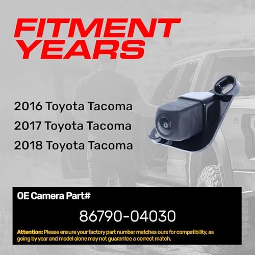Image of Master Tailgaters Replacement for Toyota Tacoma (2016-2018) Backup Camera OE Part # 86790-04030
