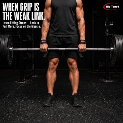 Image of Rip Toned Lasso Lifting Straps for Weightlifting, 23 inch Padded