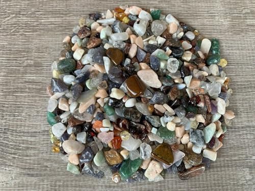 Image of GAF TREASURES 2 oz Lot Natural Mixed Semi Tumbled Gemstone Chips, Crushed Mini Crystals, Undrilled Crystal Chips (Assorted)