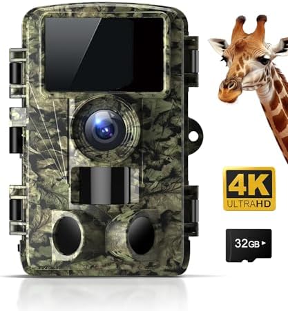 Trail Camera 4K 48MP, 0.05s Trigger Speed, 940nm No Glow Infrared...