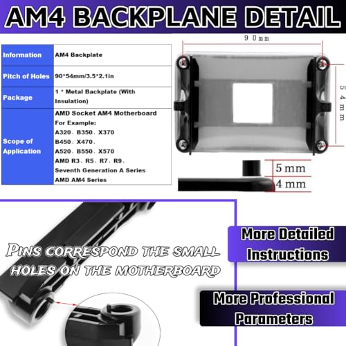 Soporte para CPU AM4 con bracket y backplate miniatura 2