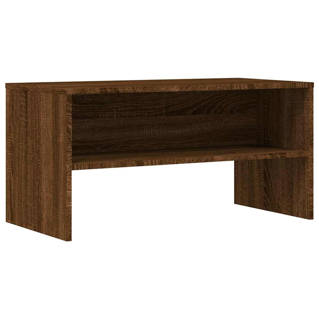 Mobile TV marrone effetto rovere, 80 x 40 x 40 cm, in legno