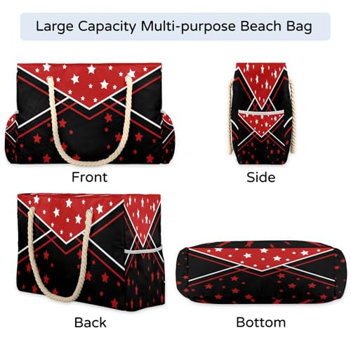 Beach Tote Bags for Women, Zipper Large Pool Bags for Swimming Travel Gym4