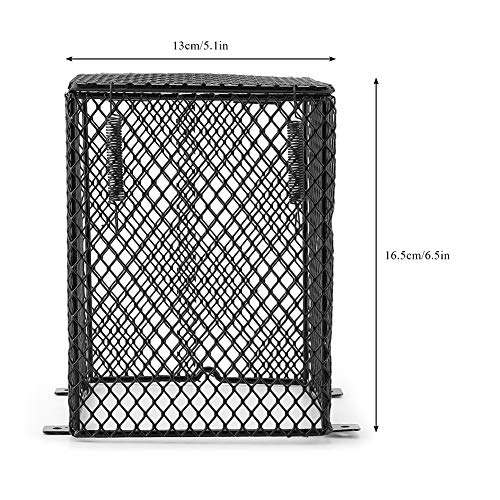 Tomantery Heat Bulb Guard Reptile Lampshade Anti Hot Bracket Cage Heating Bulb Protector Ceramic Lamp Amphibians Anti Scald for Terrarium Lizard - Image 3