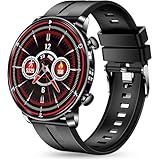 スマートウォッチ 【1.7インチ大画面・Bluetooth通話・音楽再生】 スマートウォッチ iphone対応 アンドロイド対応 活動量計 Smart Watch 歩数計 腕時計 薄型 スポーツウォッチ 多種類運動モード 着信電話通知 通話機能付き IP68防水 多種類運動モード 多種類文字盤 メンズ レディース 専用アプリ 日本語説明書 (ブラック)