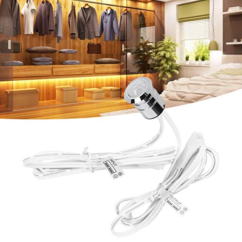 5V-24V Human Body Infrared Inductive Switch, Embedded Motion Sensor Switch Connecting LED Light for Wardrobe Cabinet Light