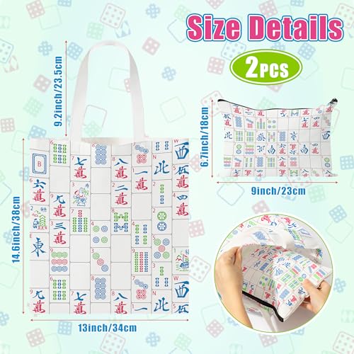 Image of Y1tvei Canvas Bags Gifts, Tote Bag with Makeup Pouch, Birthday Party Favors