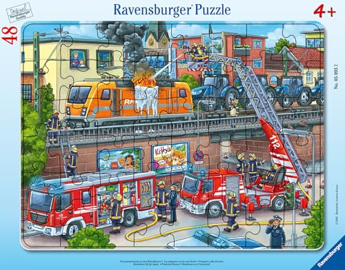 Ravensburger Kinderpuzzle - 05093 Feuerwehreinsatz an den...