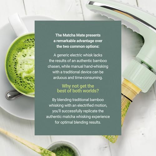 Matcha Mate Electric Powered Bamboo Whisk - Traditional Whisking with Electronic Precision - Rechargeable Portable Tea Frother, Stirrer, Mixer, Making Machine Set Accessories Kit - Matcha Gift Set by BAMBOOWORX - Image 3