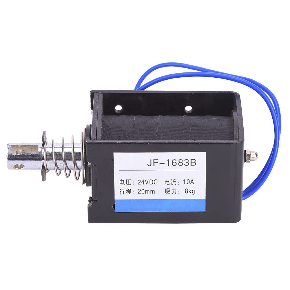 Fafeicy JF-1683B Push-Pull-Gleichstrom-Elektromagnet mit 20 Mm Hub, Kraft 78,4 N, Ideal für Verkaufsautomaten und Bürogeräte