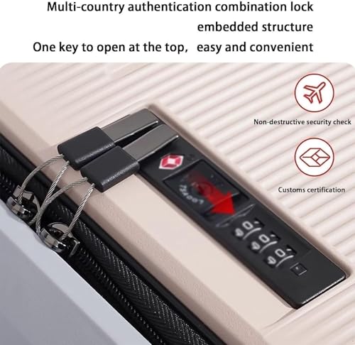 Foldable Adjustable Trolley Suitcase - Universal Wheel Carry-On Luggage With Front Opening Design(B,20 in)2