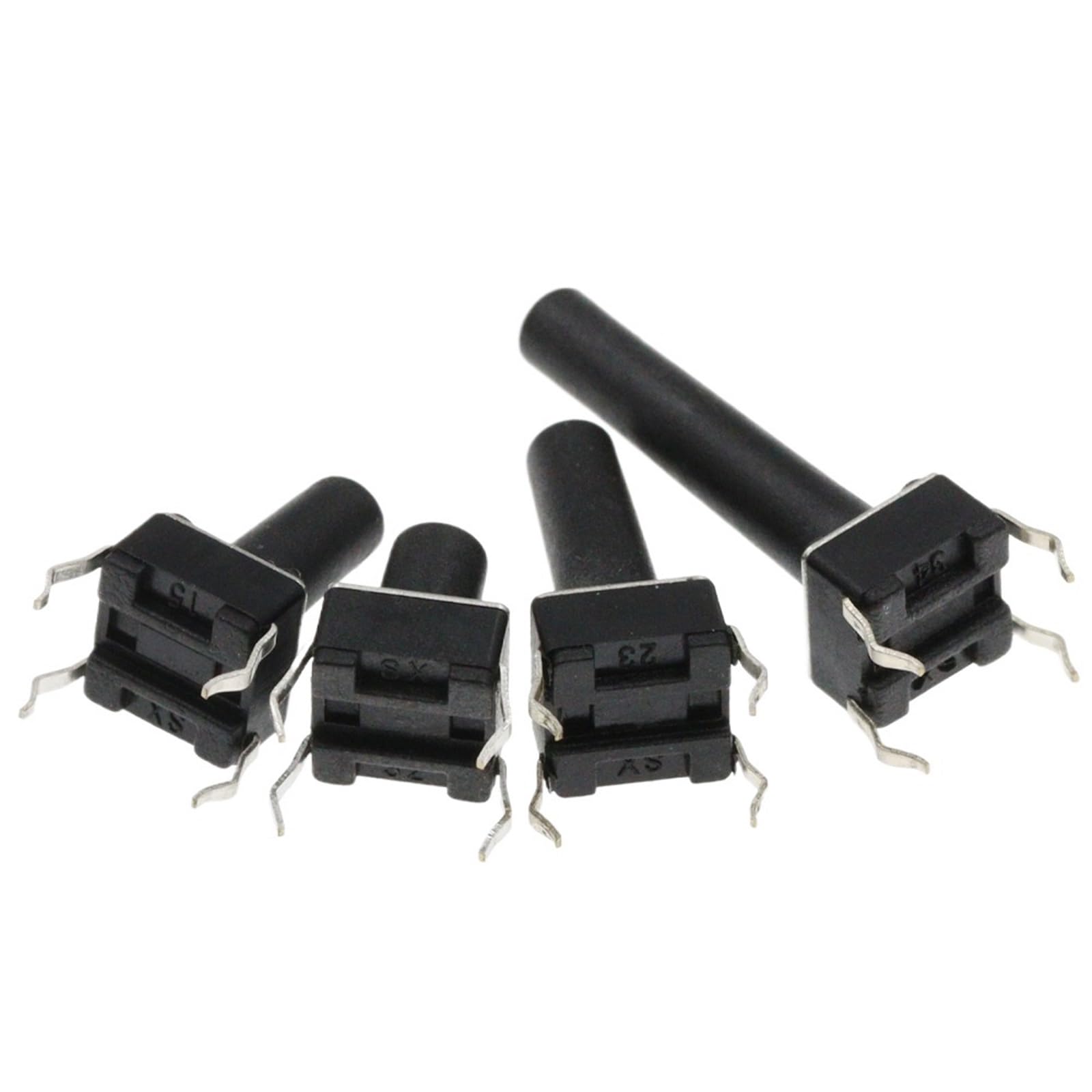 Interruptor de botón 6x6x25mm con pulsación precisa de 4 pines para paneles profundos 6
