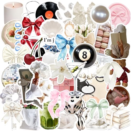100PCS Aesthetics Stickers,Clean Girl Aesthetic Stickers Self Care Matcha Decals,Waterproof Vinyl Stickers for Water Bottles Laptop
