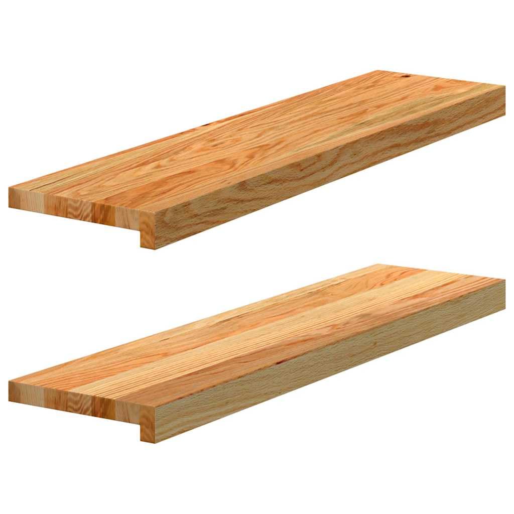 CIOURSTO Solid Oak Wooden Window, Sills Set of 2 Pcs, Natural Untreated Ledges for Home Decor and Display (80 x 20 x 2 cm)