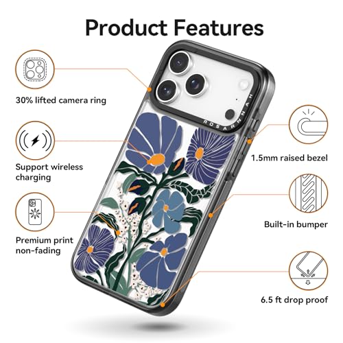 Coque iPhone Pro Max Rosarnnah 17BS antichoc Passiflora Caerulea - 5