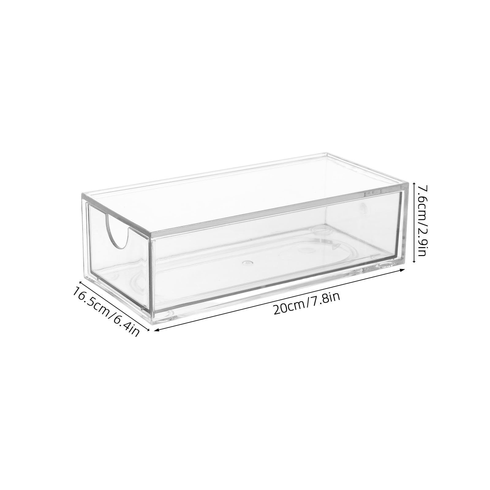 Angoily Contenitore per Accessori per Chioma 4 Pezzi in Plastica Resistente e Impilabile Grande Capacità, Design Semplice per Bagno o Scrivania