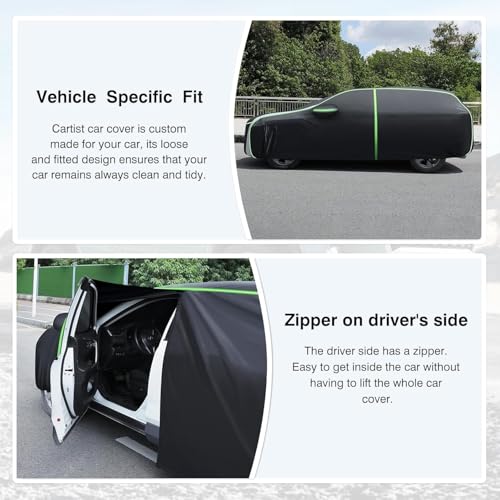 Image of Cartist Car Cover for BMW X3 /X3 M 2003-2025 2026, All Weather SUV Car Covers for X3 Accessories, Outdoor Waterproof UV Protection with Zipper & Reflective Safety Strips