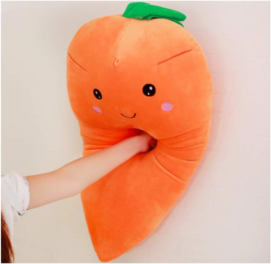 Dongcrystal 21.6 Inches Plush Carrot Pillows Stuffed Creative Vegetables Toys Smile