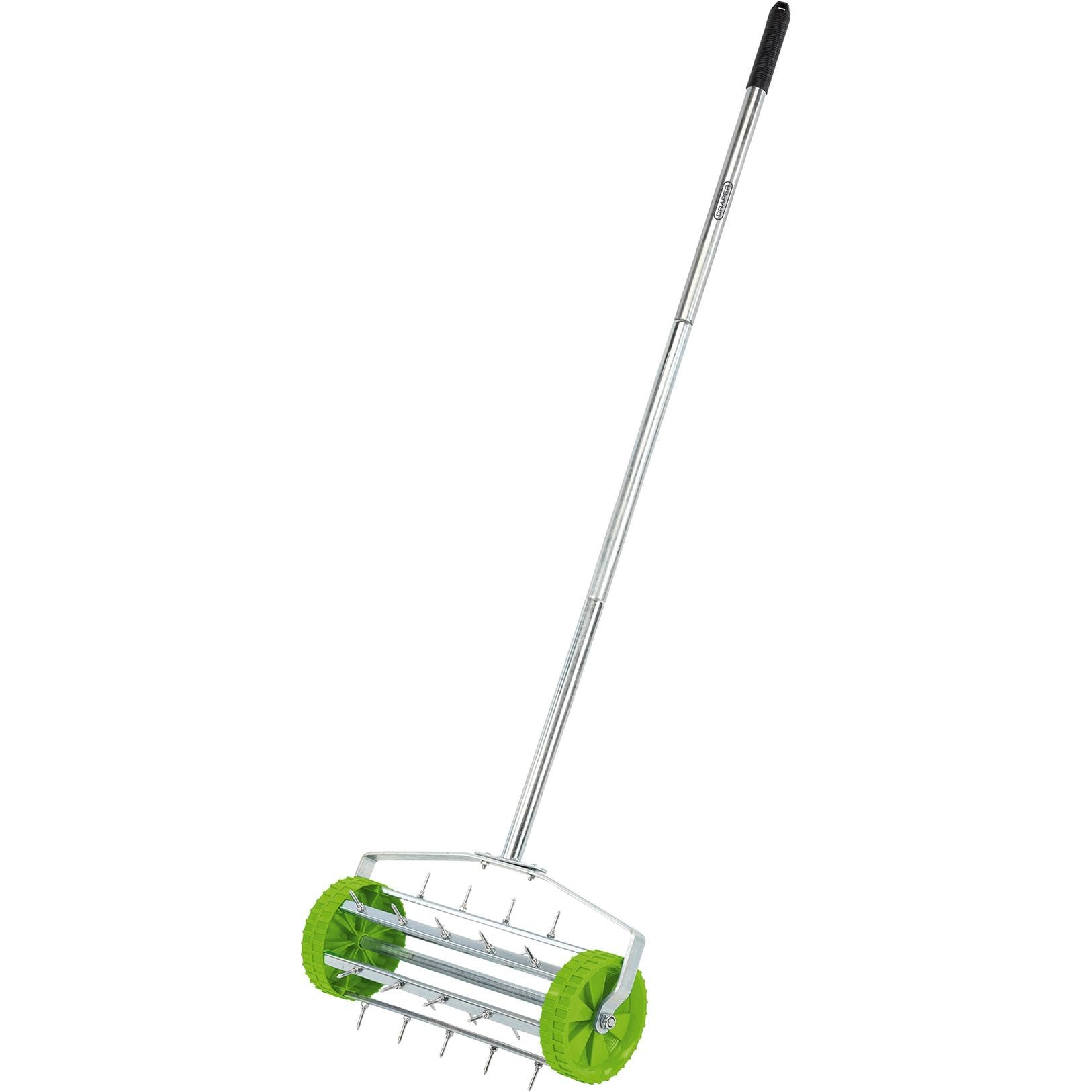 Draper Tools Rolling Lawn Aerator with Spiked Drum, 450mm