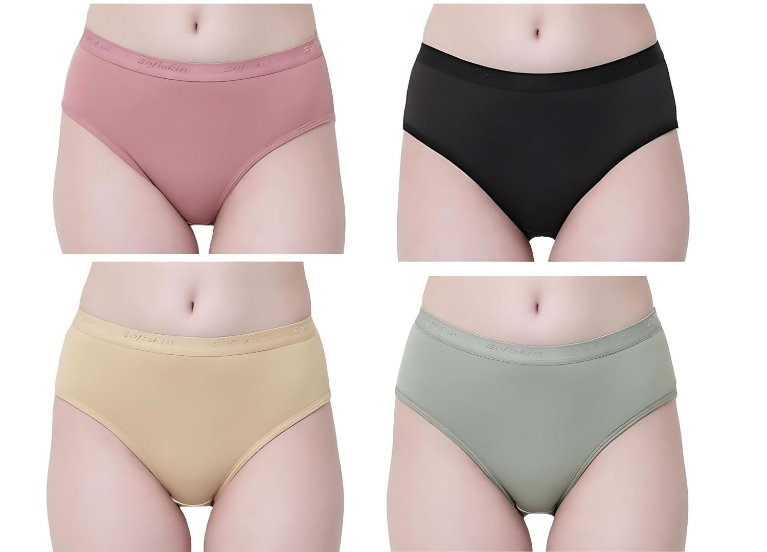 Cotton Blend Big Size, Jumbo Size, Plus Size High Waist Hipsters Panty Set | Comfortable, Super Soft, Breathable Daily Use Panties for Womens (Pack of 4)-picture-27