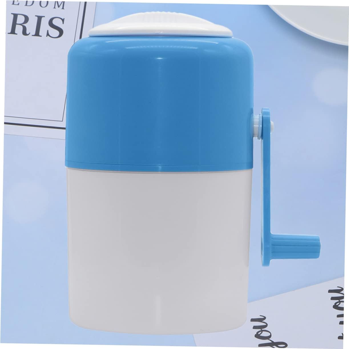 Holibanna Manual Mini Ice Crusher Machine Hand Crank Ice Shaver for Home Use for Boys and Girls and Cocktails