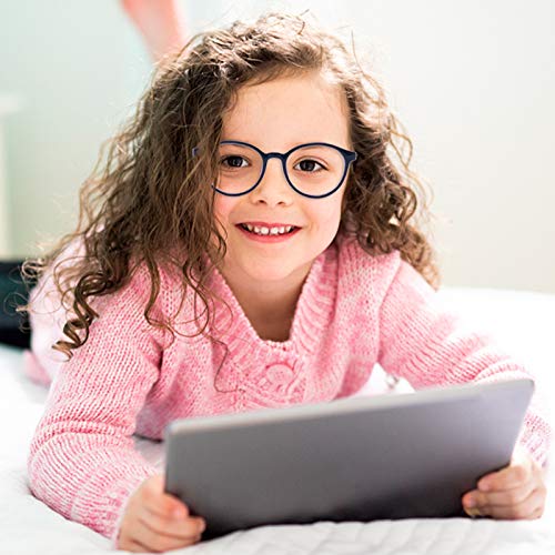 Image of Square Blue Light Blocking Glasses 2 Pack for Kids Clear Computer Blocking Glasses For Boys Girls Age 3-12