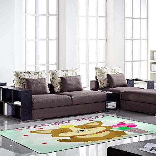 Tapis de maison moderne polyester 72X48Inch pour protéger le salon