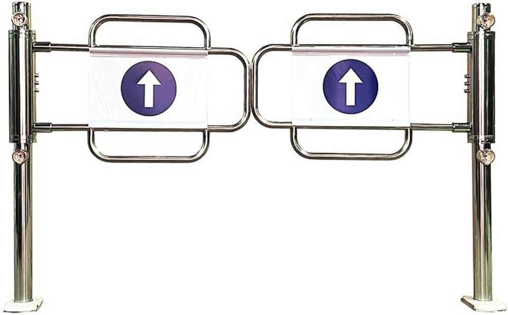 Automatic Closing 1-Way Swing Gate - Safety Pedestrian Entrance Fence Door for Library & Scenic Store (130x100 cm) - Durable, Easy Install, Child & Pet Safe