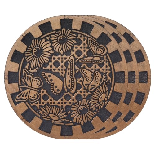 Home Furnishings By Larry Traverso HF by LT Deluxe Rubber Stepping Stone, Butterflies Design, Heavy Duty 13