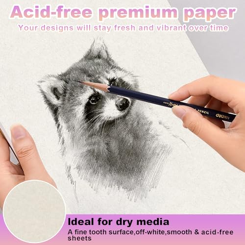 Image of Sketch Book, 8 inchX11.5 inch 100 Pages(110gsm), Spiral Bound Artist Sketch Pad, Durable Acid Free Sketchbook for Painting, Sketching or Doodling, Best Gifts for Drawing Boys and Girls, White