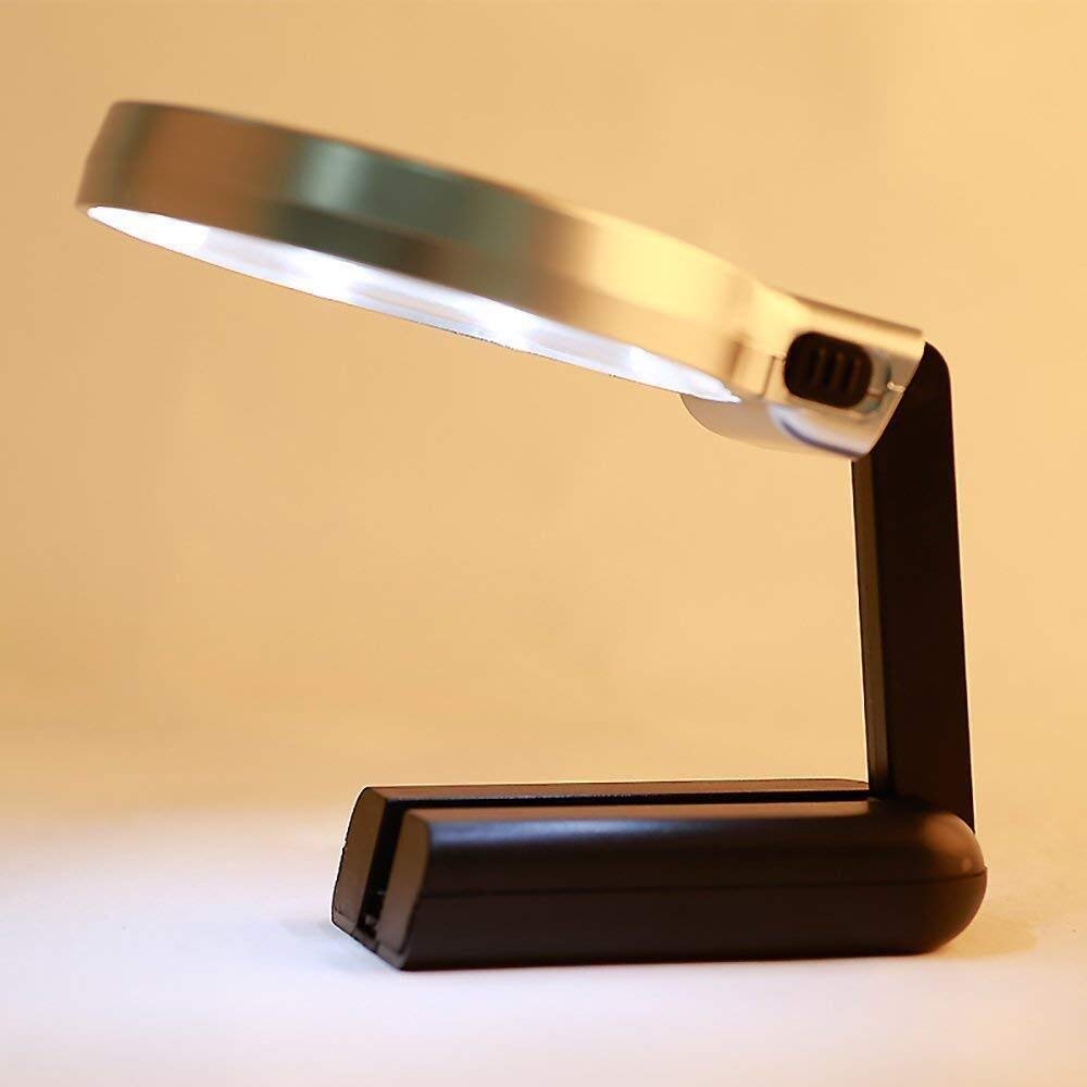 ADITAM Loupe d'écran Portable Pliable LED/loupe de Bureau 10 Fois Plus Haute définition pour la Lecture des Personnes âgées, l'évaluation des Bijoux, la réparation et d'autres loupes