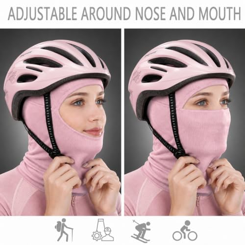 Image of Achiou Ski Mask for Men and Women, Lightweight UV Balaclava Face Cover | Breathable lightweight fabric with UV, wind, and dust coverage for riding, skiing, snowboarding, moto, running, and cycling