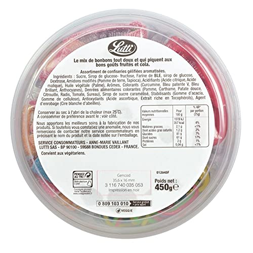 LUTTI - Tubo Dooo Fizz 450G - le Lot De 3