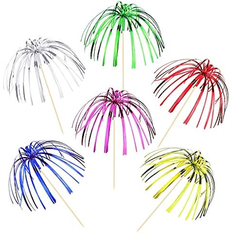 Kissral 100 Pack Palm Tree Cocktail Picks Cover