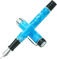 Vista 2 de Jinhao 100 - Pluma estilográfica de estilo clásico en celuloide, instrumento de escritura suave con punta #6, juego de pluma con convertidor