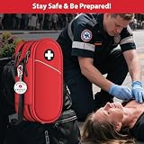 SITHON Dwuwarstwowa torba do przenoszenia epipen z medycznym znacznikiem ostrzegawczym, podróżna torba na leki pomieści 2 epipeny, inhalator astmy, antyhistaminowy, auvi-Q, niezbędne leki alergiczne