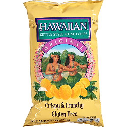 Hawaiian Kettle Style Potato Chips, Original, 7.5 Ounce