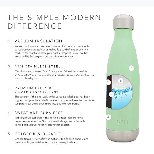 image for Simple Modern Stainless Steel Vacuum Insulated Double-Walled Wave Bott