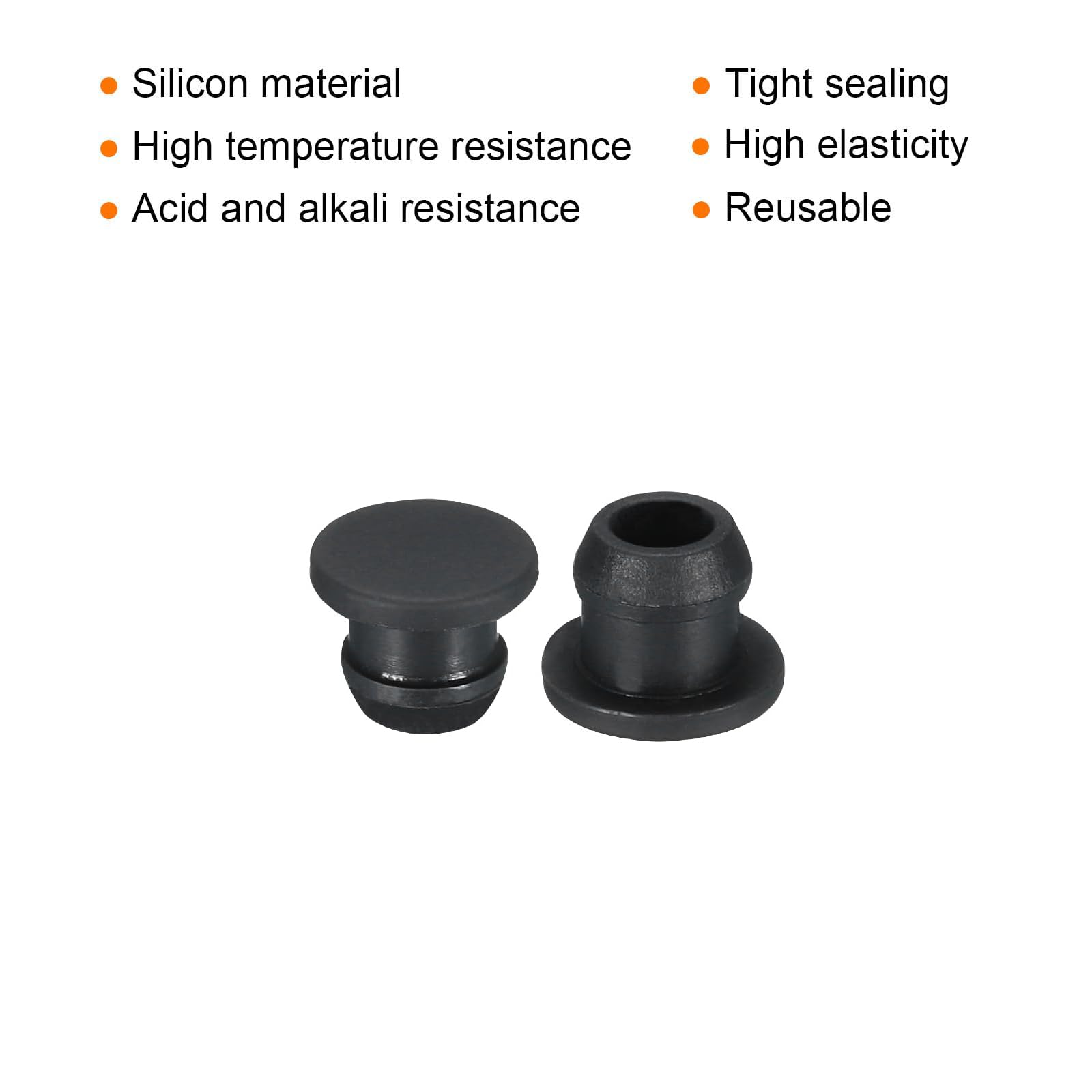 TA-VIGOR 30Pcs Silicone Snap in Locking Hole Plugs, 8mm Diameter Hole Stoppers - Image 3