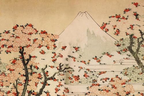 ART.COM Wall Art Print Katsushika Hokusai Mount Fuji Behind Cherry
